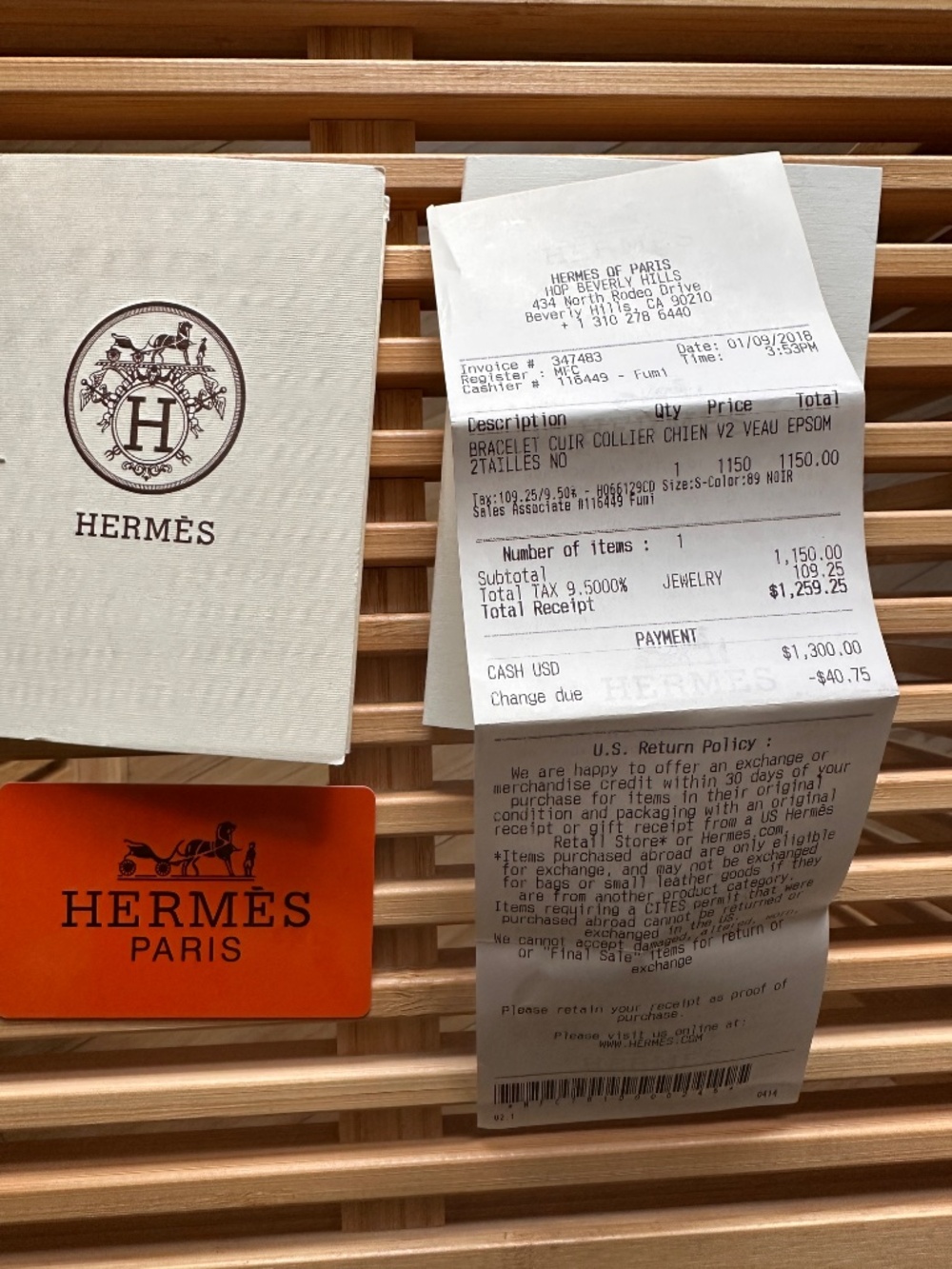 HERMES AUTHENTIC Collier de Chien CUFF BRACELET WITH RECEIPT BOX DUST BAG - Picture 4 of 6